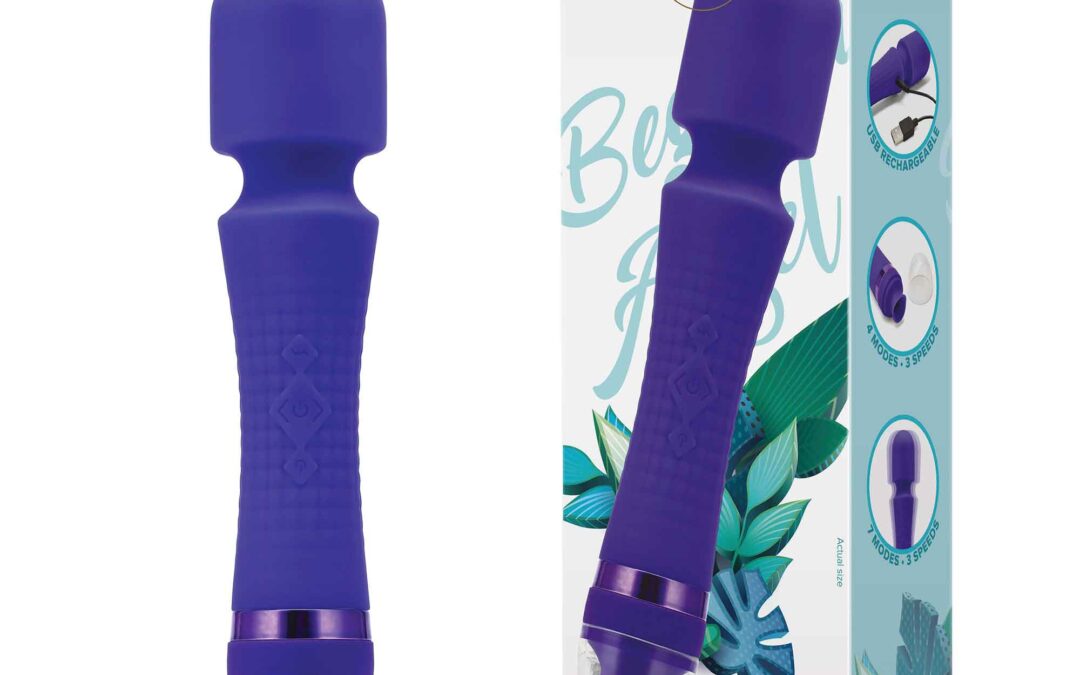 Double Ended Wand with Vibrating Tongue – Purple BA-2002 PUR