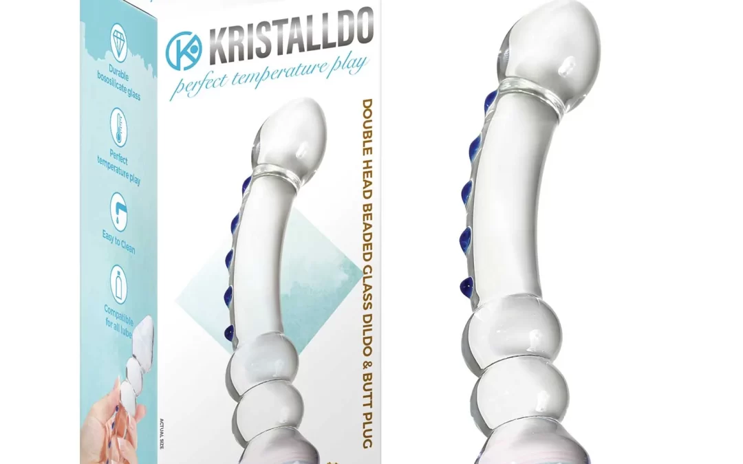 Double head beaded glass dildo& butt plug – KRIS-02