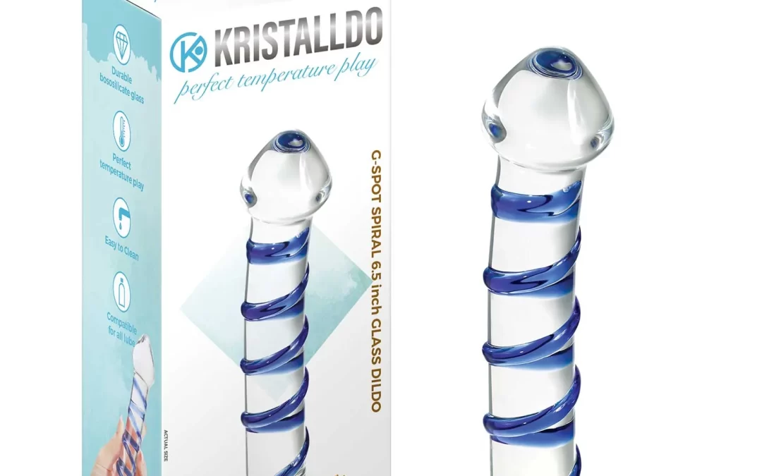 G-Spot spiral 6.5 inch glass dildo – KRIS-04